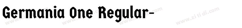 Germania 0ne Regular字体转换